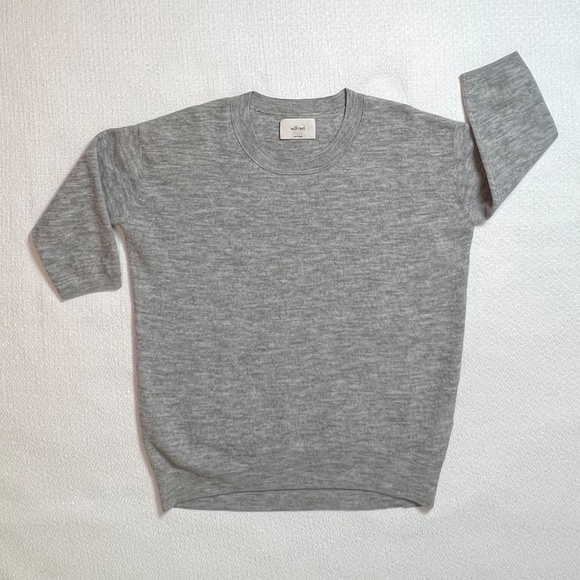 Wilfred Balzac Wool Sweater Grey 3/4-length Sleeves Women's Size Large - Picture 2 of 7